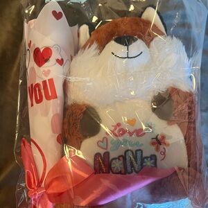 Cute Fox Plush with Love Message